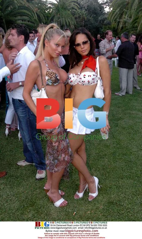 Glamour Models at Pool Party in Spain