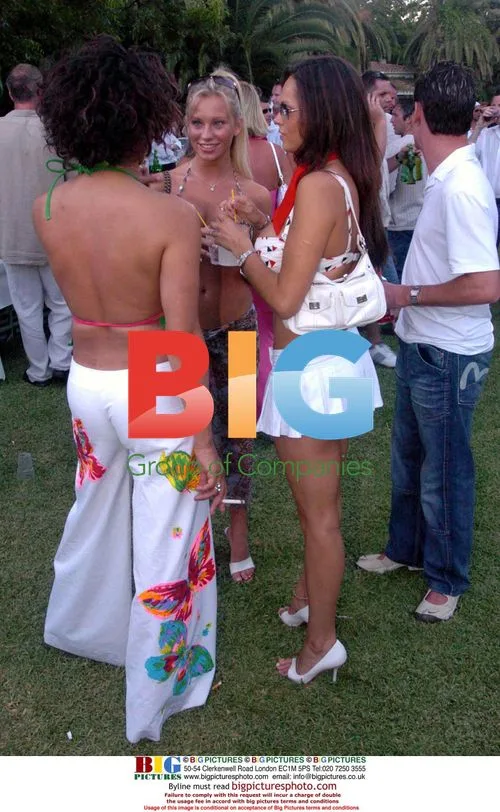 Models Jerri Byrne and Nathalie Denning at Pool Party