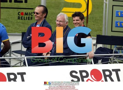 Presenter and Celebrities at Sport Relief Event
