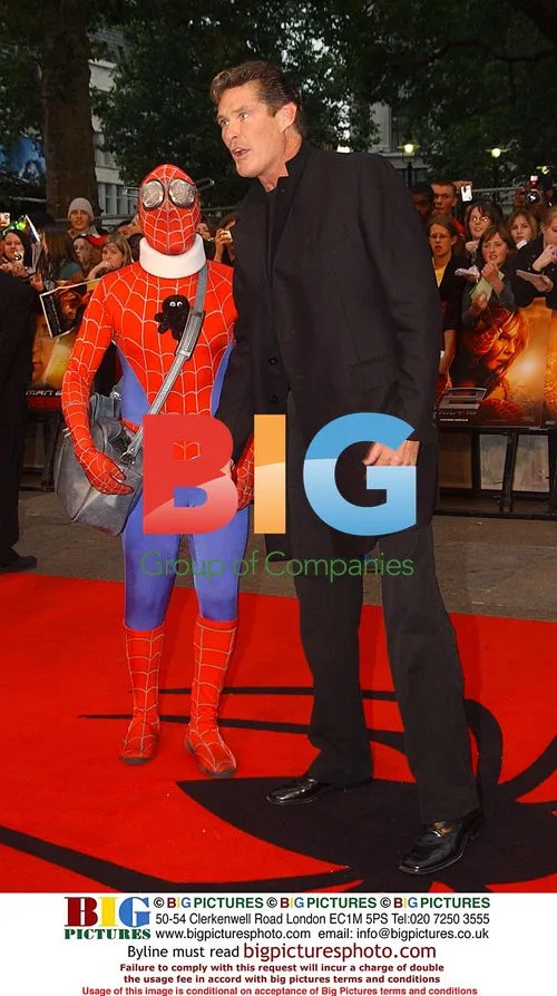 David Hasselhoff and Avid Merion at Spiderman 2 UK Premiere