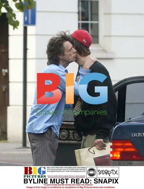 Mick Jagger and son James Jagger out shopping
