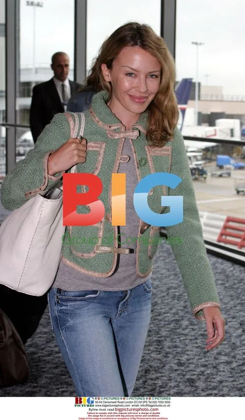 Kylie Minogue at Heathrow Airport