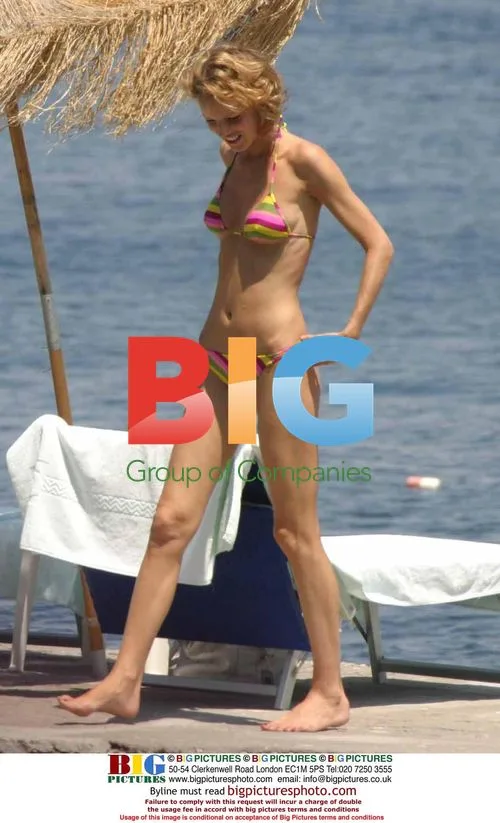 Eva Herzigova and Mick Davis on Ischia Beach