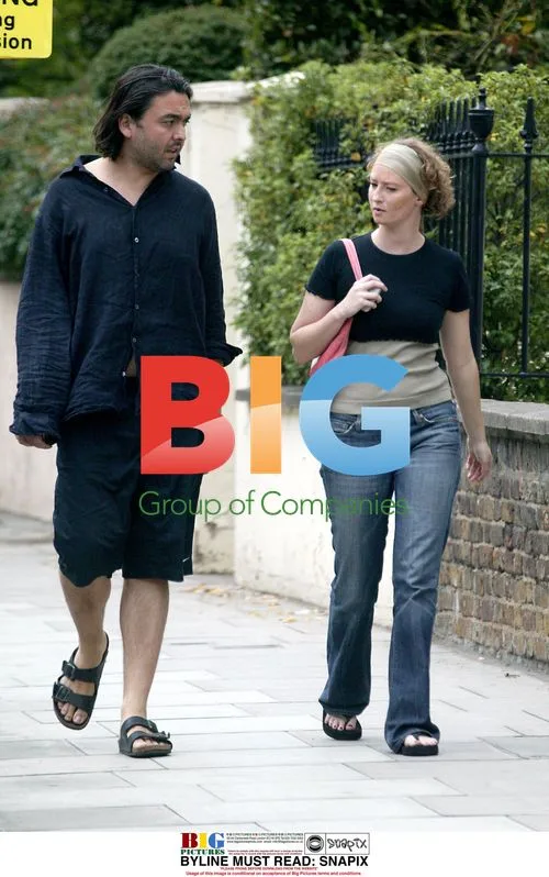 Jez Butterworth and Girlfriend in North London