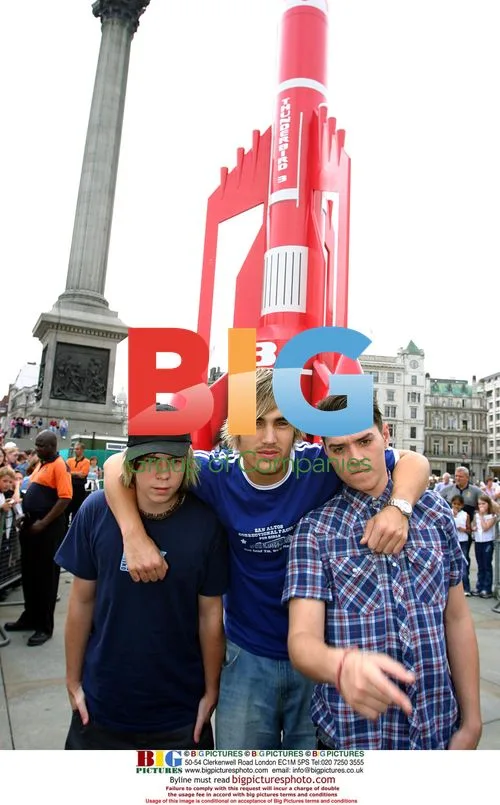 Boy Band BUSTED with Thunderbird Rocket