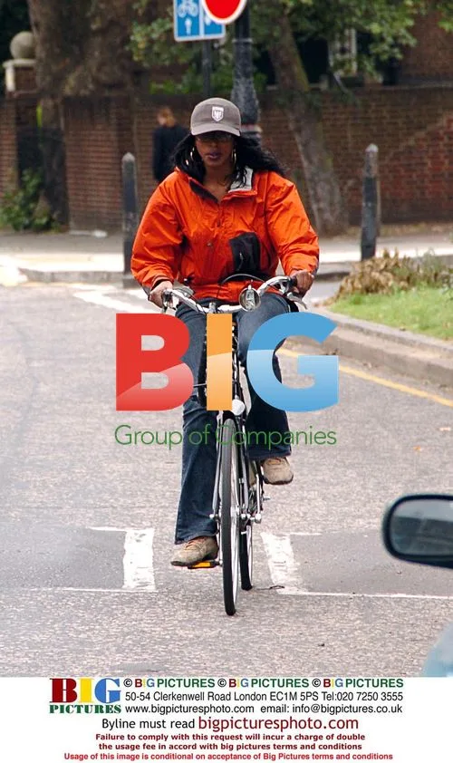 Josie D'Arby Bicycling in North London