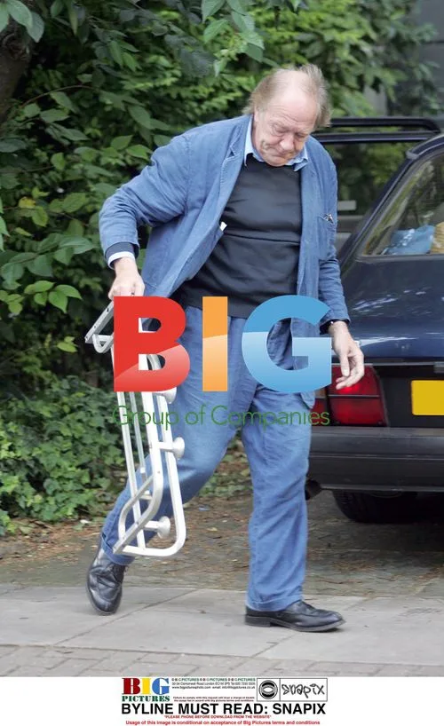 Michael Gambon spotted enjoying coffee and croissant