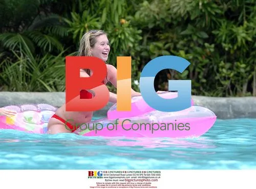 Brooke Kinsella and Actress Friend Poolside