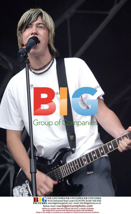 James Bourne of Busted on stage at Party In The Park