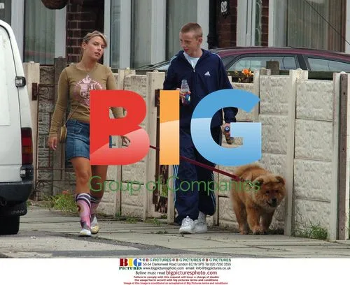 Coleen McLoughlin Walks Dog
