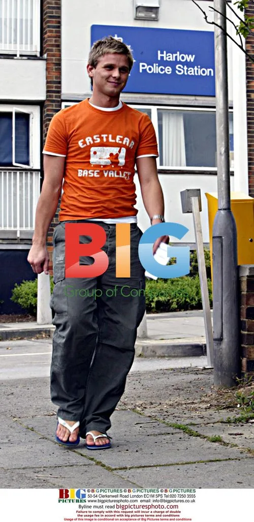 Jeff Brazier Leaving Police Station