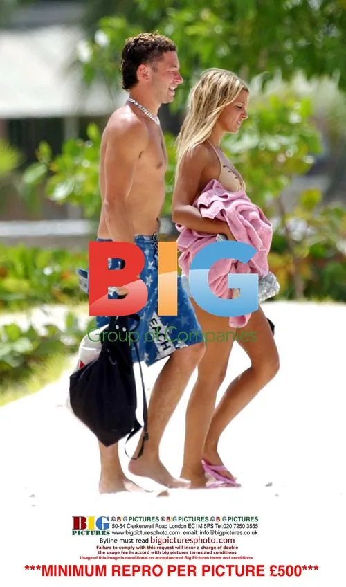 Jodie Marsh and Boyfriend Topless Beach Fun