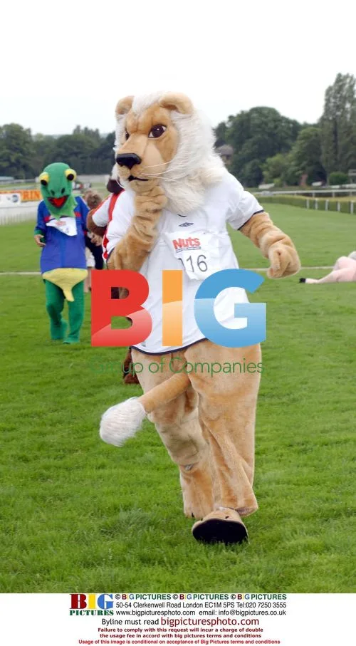 Euro 2004 Mascot Race at Sandown Racecourse