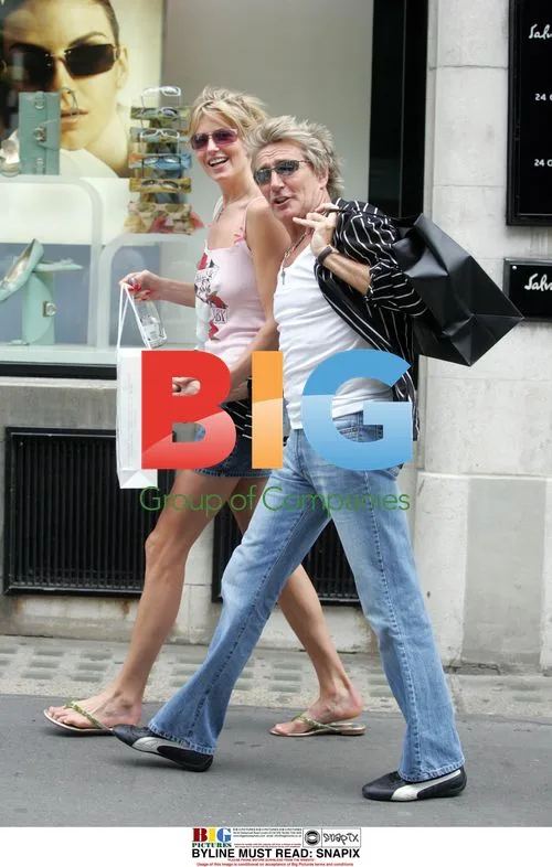 Rod Stewart and Penny Lancaster out shopping