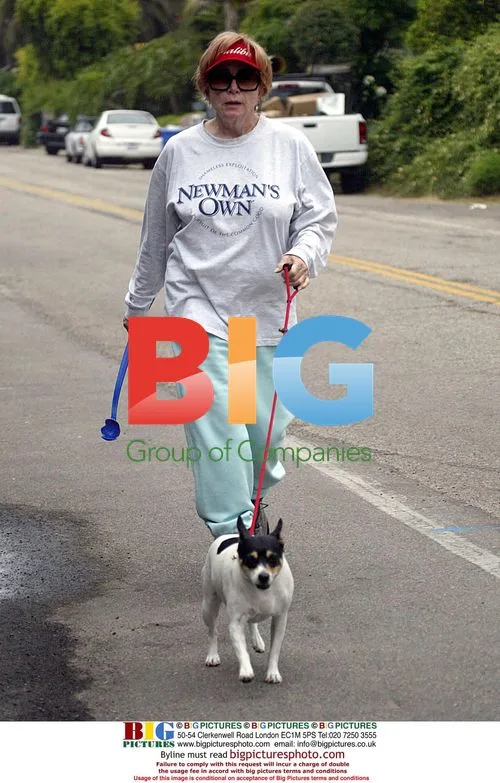 Shirley MacLaine Walking Her Dog