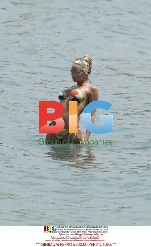 Jennifer Ellison on Holiday in Greece