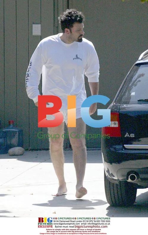 Ben Affleck in Underwear Checking Car