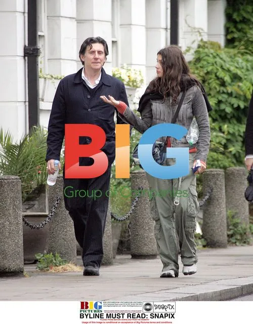 Gabriel Byrne out walking with friend