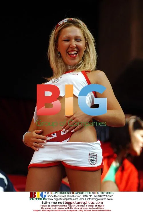 England Supporter Antonia Harman Gives Treat in Lisbon