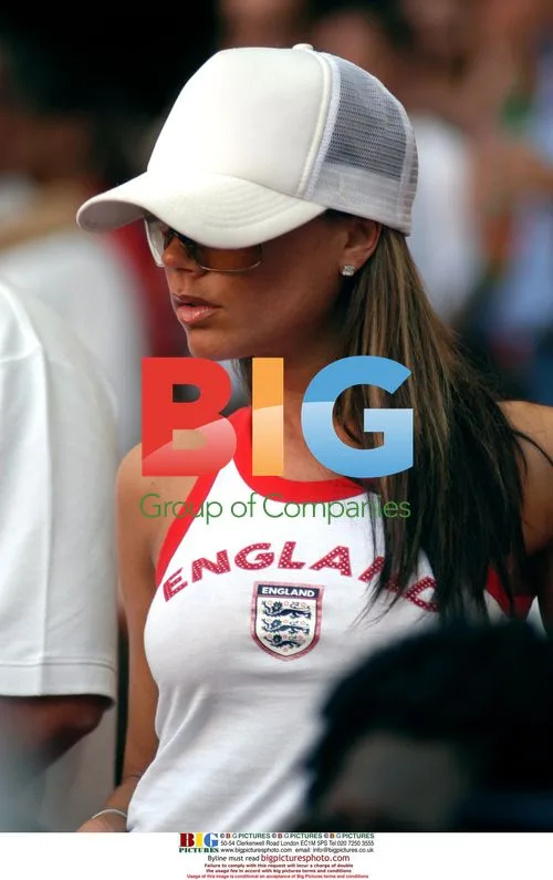 Victoria Beckham Watching Euro 2004 Match