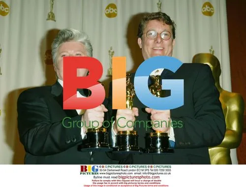 Richard Taylor and Peter King with Oscar
