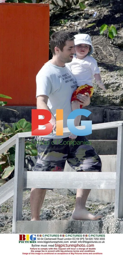 Liam Gallagher and Family on Beach Vacation