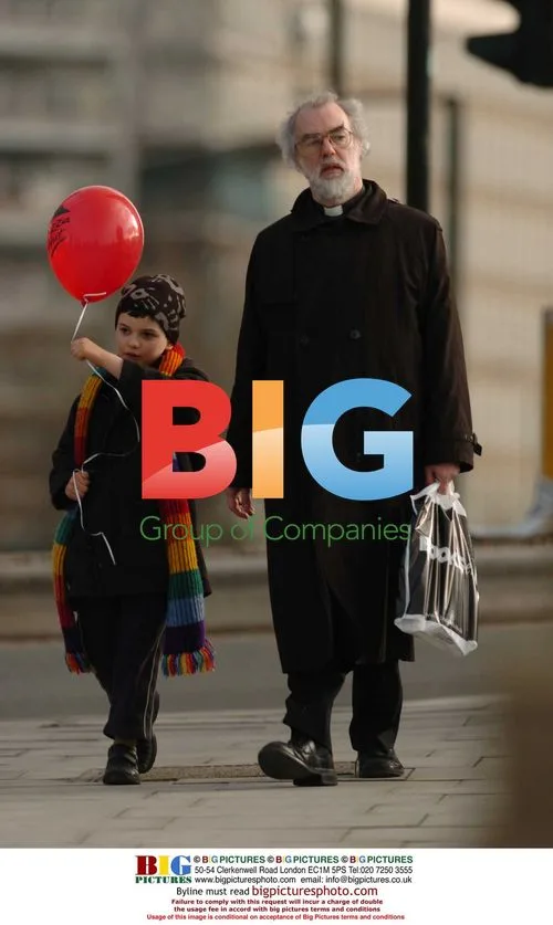 Archbishop of Canterbury Out Walking with Son