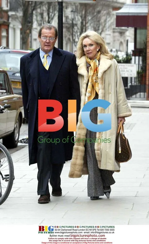 Sir Roger Moore and Wife Kristina Tholstrup in London