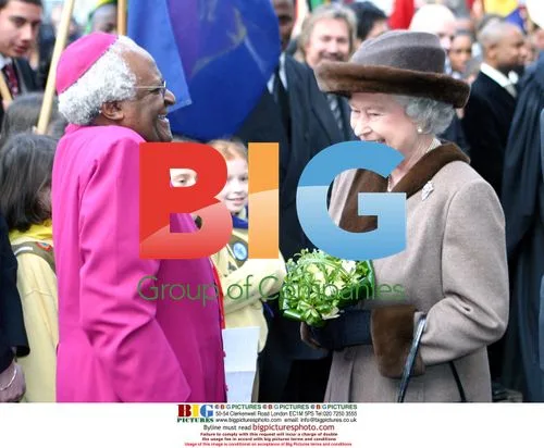 Queen Elizabeth II and Desmond Tutu at Commonwealth Day 2004