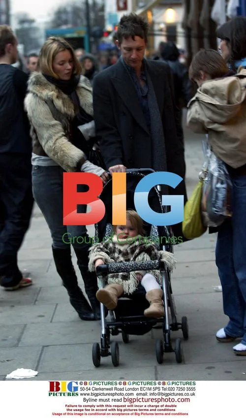 Kate Moss and Jefferson Hack with baby Lila