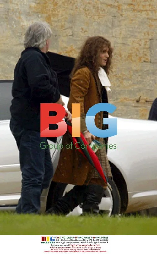Depp and Pike on the Set of "The Libertine"