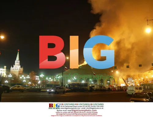 Fire at Exhibition center Manezh