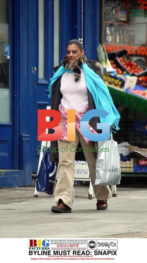 Actress Cathy Tyson Shopping in North London
