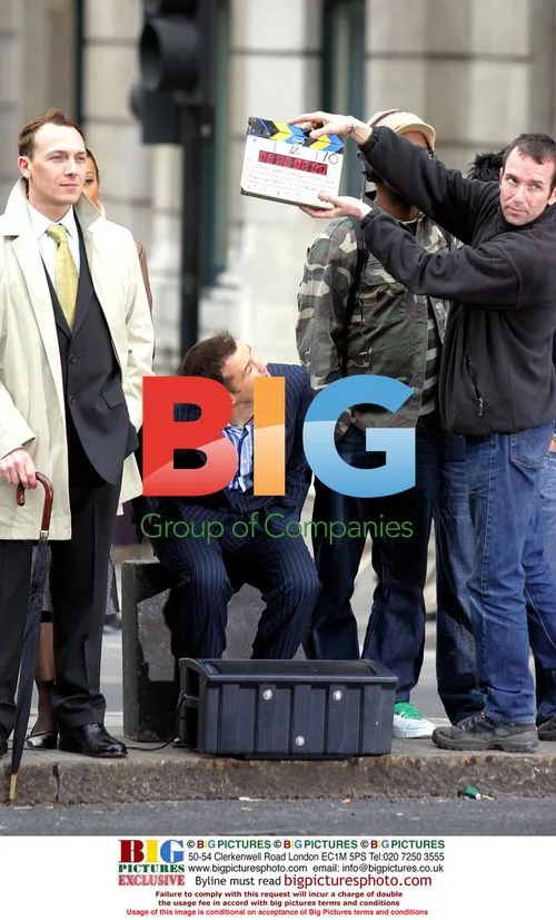 Johnny Vaughan Filming on Set in London