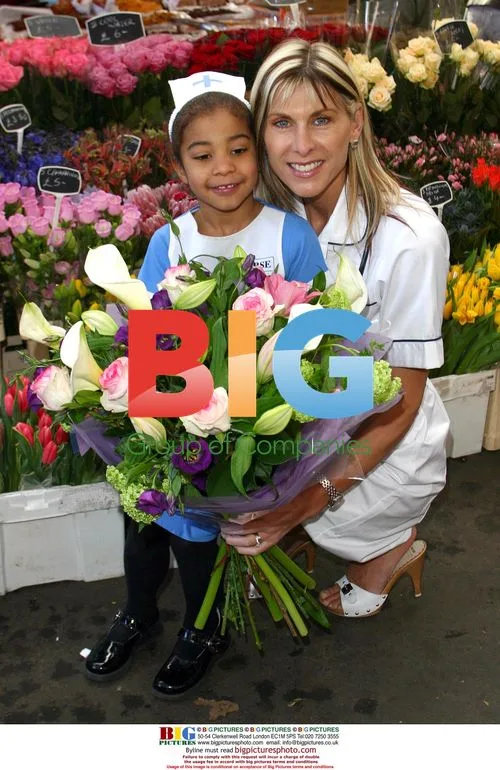 Sharron Davies and daughter at Spitalfield Market