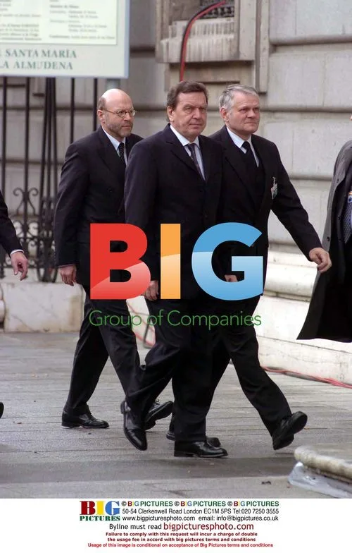 Gerhard Schroeder at Madrid Funeral