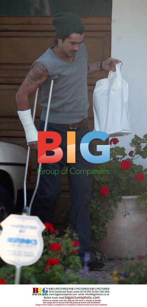 Colin Farrell Spotted Hobbling With One Crutch
