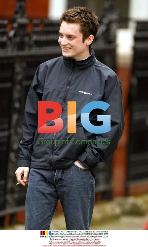 Elijah Wood on set in London