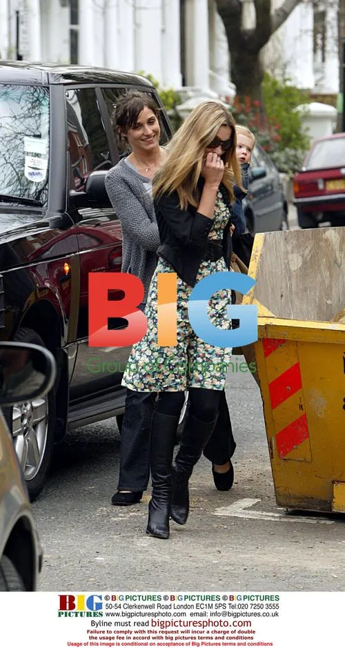 Supermodel Kate Moss at Sadie Frost's Home