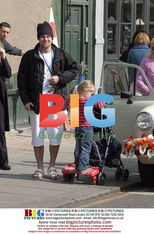 Jason Donovan with children in North London