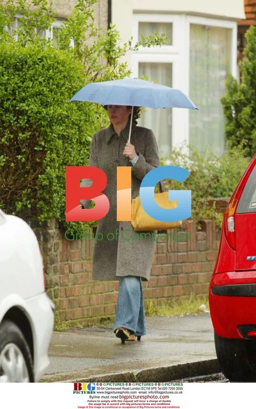 Tracey Ann Oberman Walks in London Rain