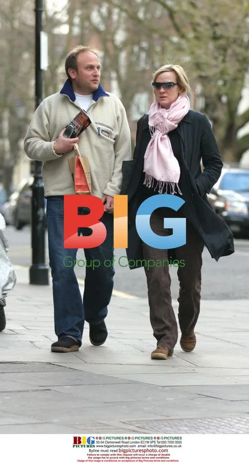 Hermione Norris and husband out in London