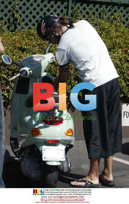 Anthony Kiedis on Scooter with Ione Skye