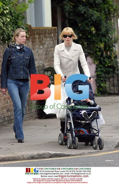 Claudia Schiffer out with baby and sister