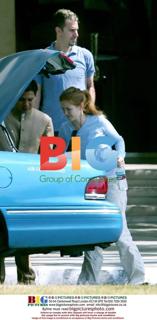 Sasha Baron Cohen and Isla Fisher at Beverly Hills Hotel