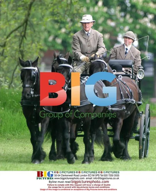 Queen Watches Prince Phillip at Horse Show