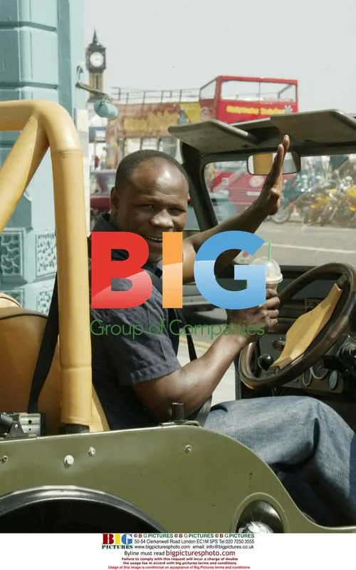 Chris Eubank in Green Jeep