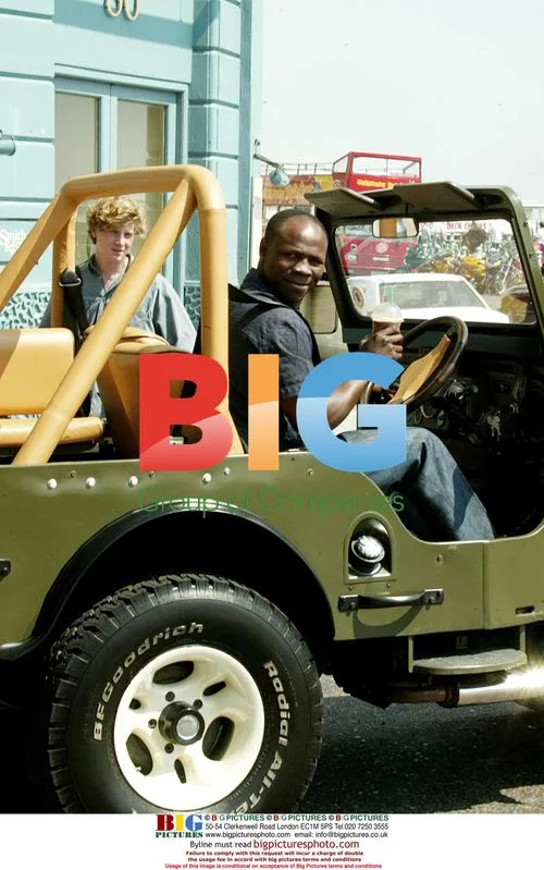 Chris Eubank in Green Jeep in Brighton