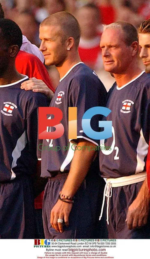 Beckham and Zizzo at Martin Keown Testimonial Match