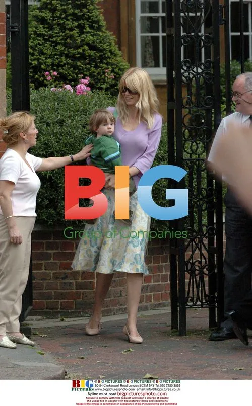 Claudia Schieffer with son Casper in Notting Hill